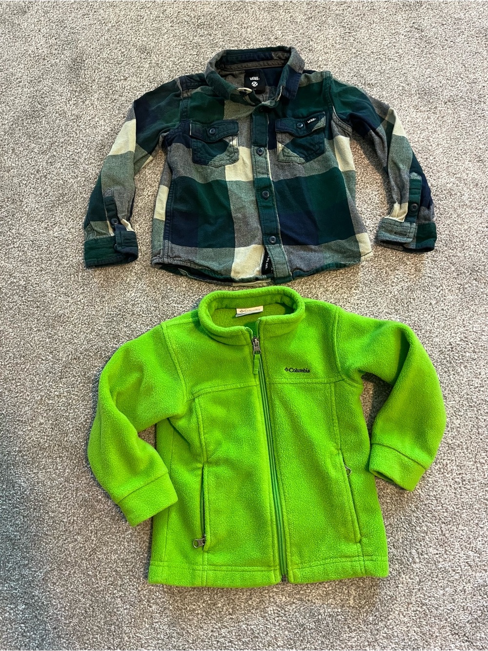 Lot of 2 Boys Vans & Columbia 3T long sleeve